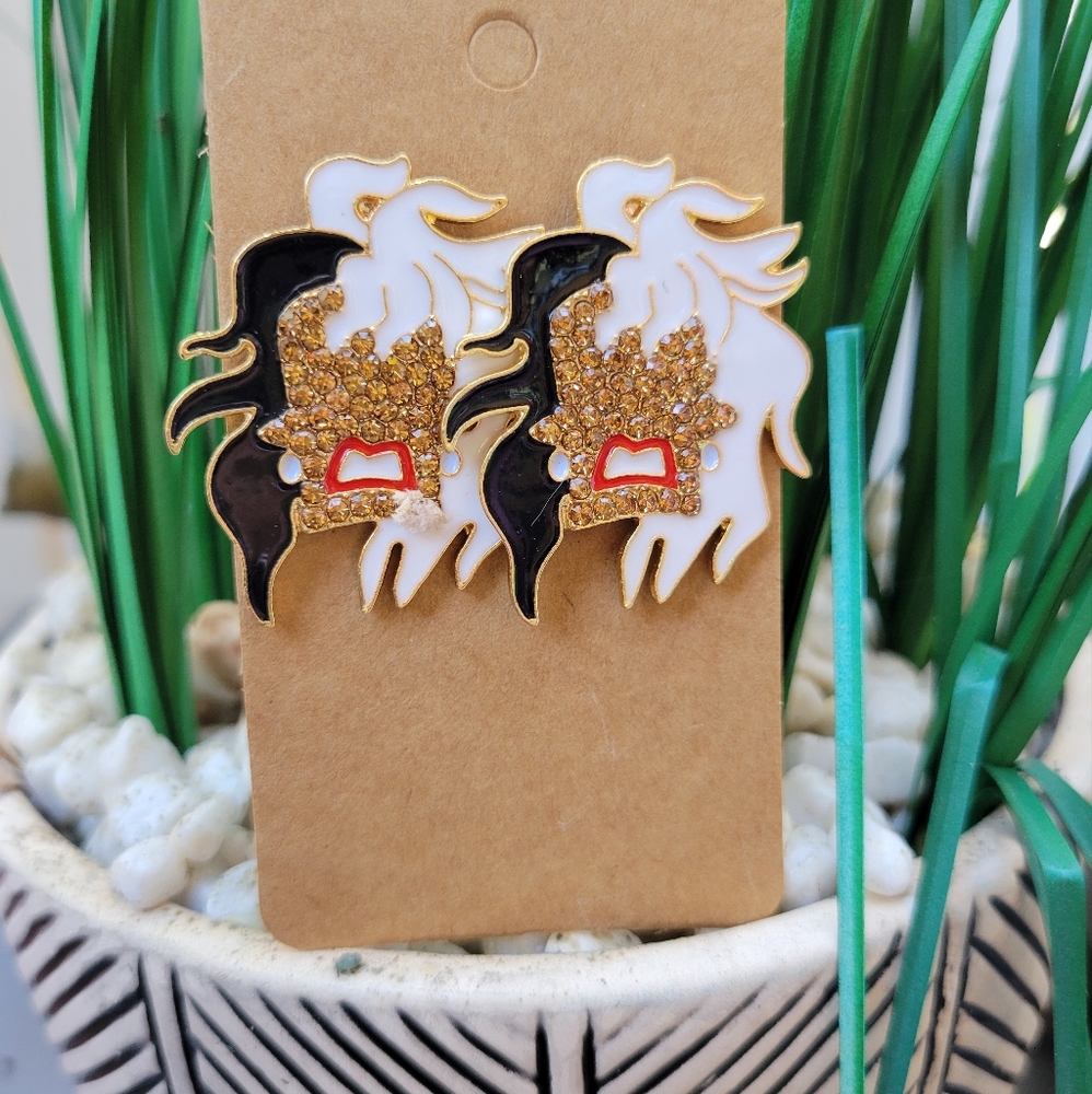 Cruella disney earrings